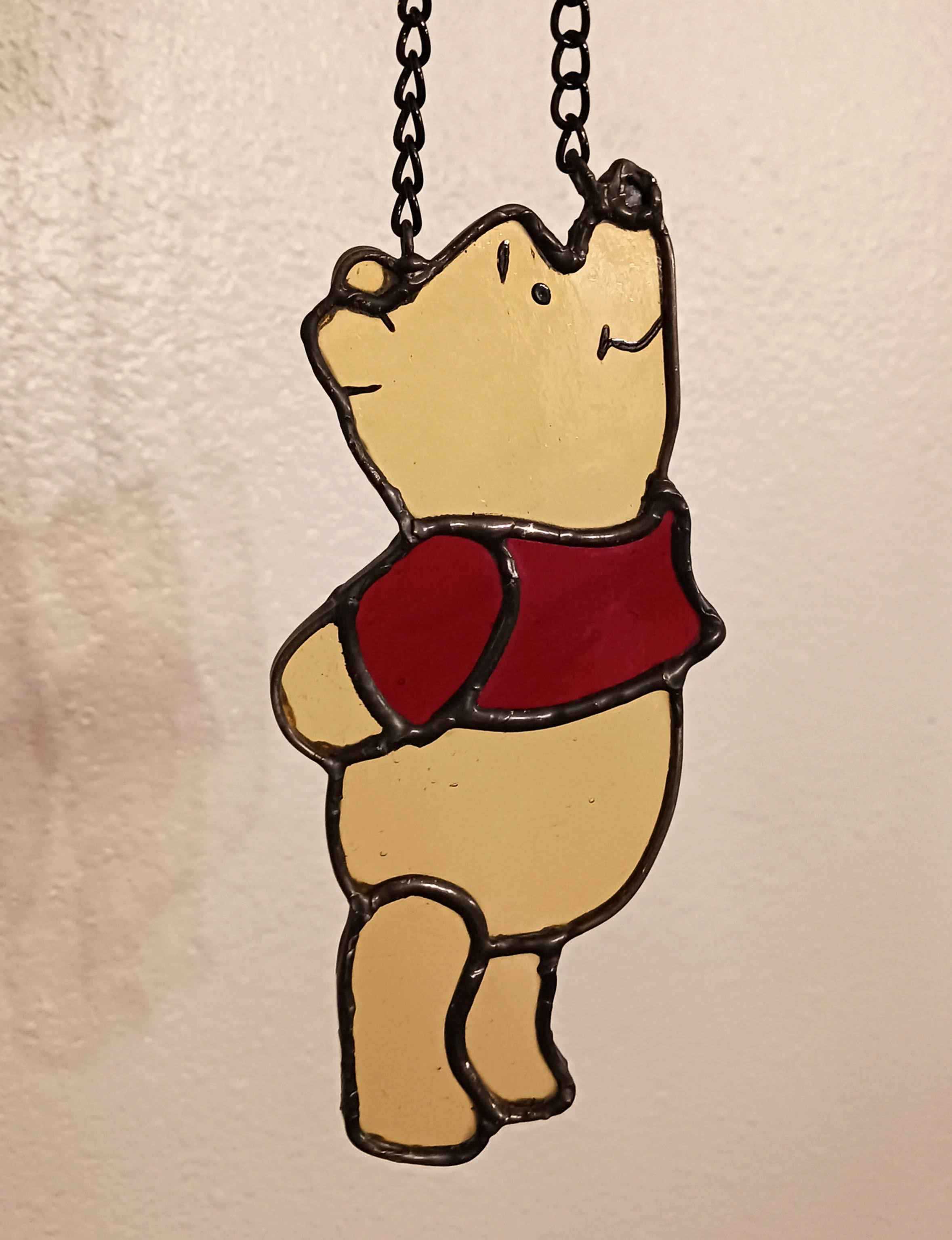 A stained glass Winnie the Pooh